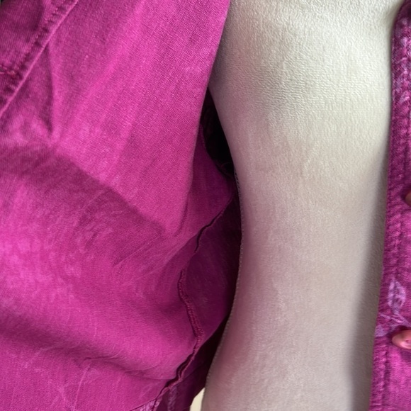 VINTAGE linen collarless light jacket M - Picture 3 of 7